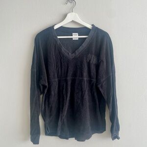 PINK Victoria's Secret Terry Cloth V-Neck Pullover Size: XS